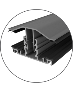 25MM Grey Snapdown Rafter support Glazing Bar