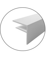 10mm White Aluminium F Sections