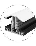 35MM White Snapdown Rafter support Glazing Bar